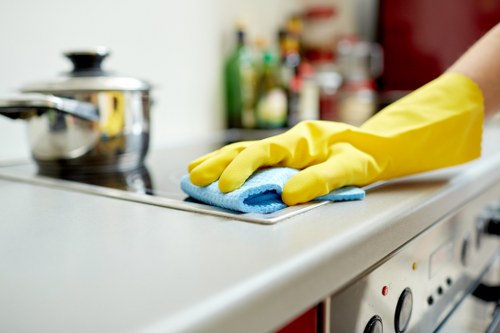 Office cleaning checklist and organised workspace in SW1